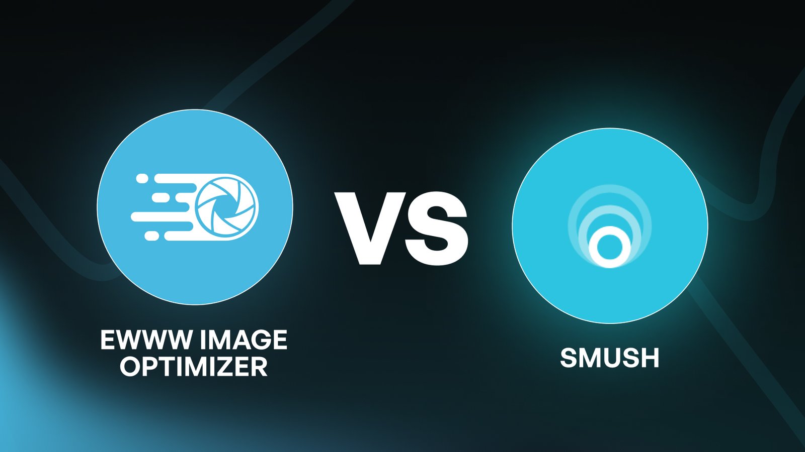 Comparation between EWWW Image Optimizer and Smush with logo.