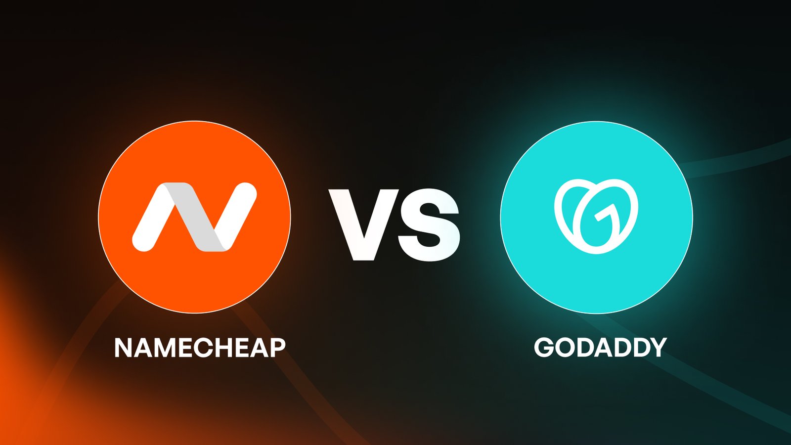 Who wins comparison between Namecheap and GoDaddy with logo.