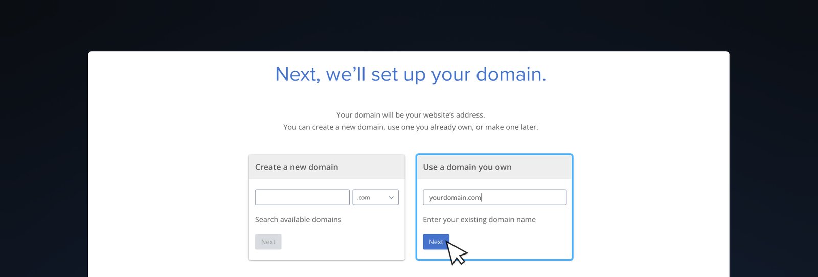 Using already owned domain Bluehost